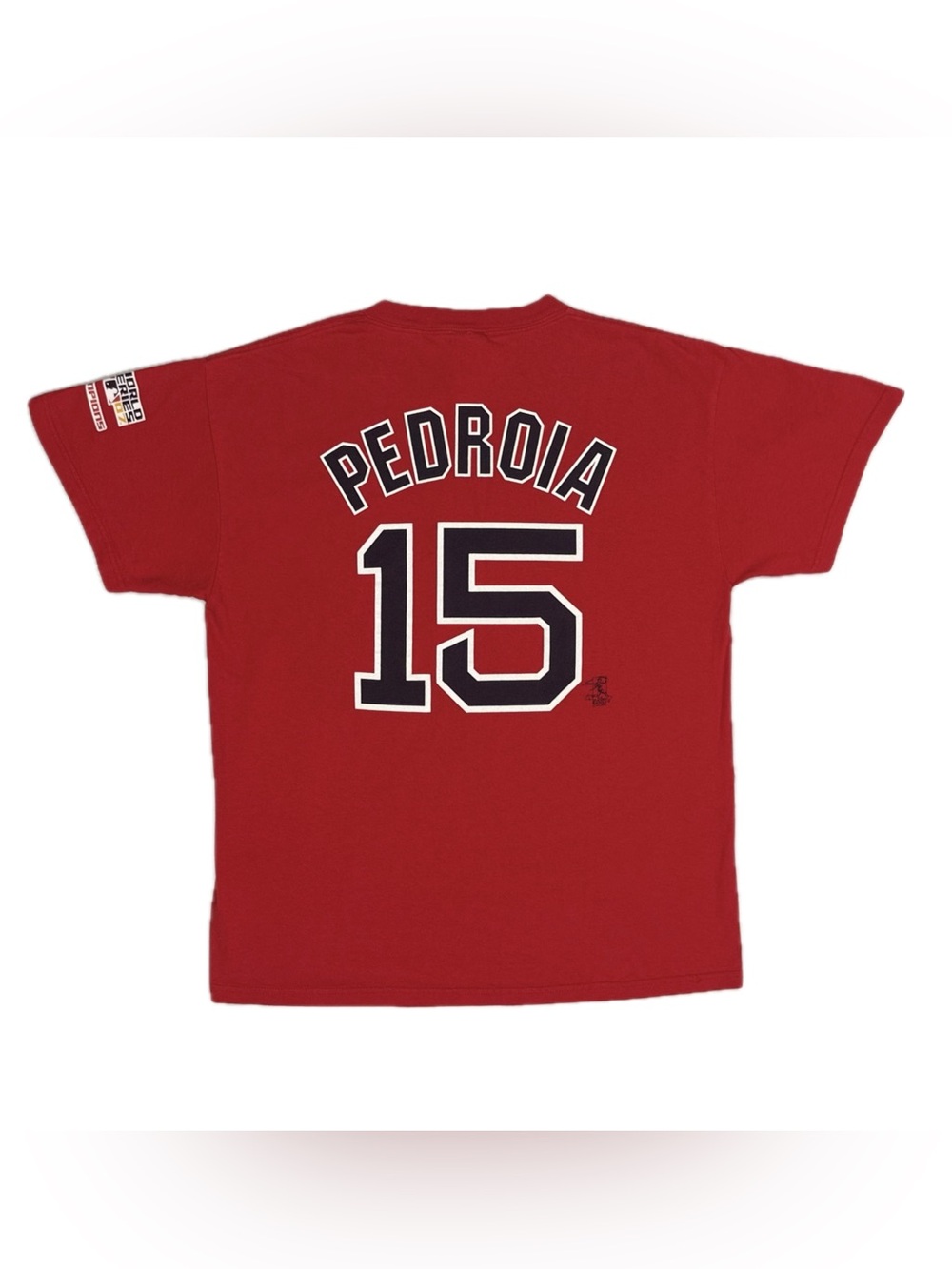 2007 Boston Red Sox Dustin Pedroia World Series Champions T Shirt Men Large